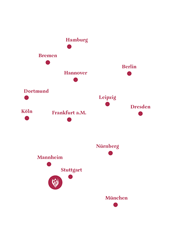 Lage des Hotels Kronelamm im Schwarzwald auf der Deutschlandkarte